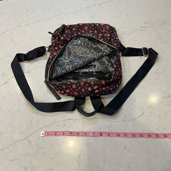 Betsey Johnson Black Floral Backpack - Picture 4 of 4